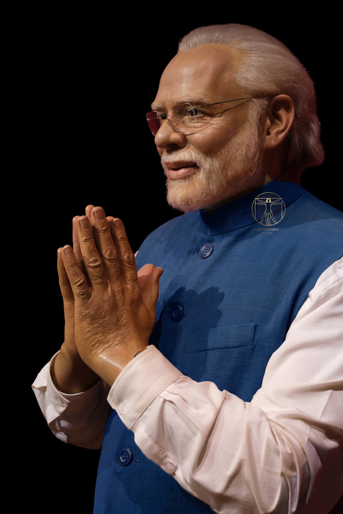 Museum-quality custom wax-style statue of Prime Minister Narendra Modi for exhibition
